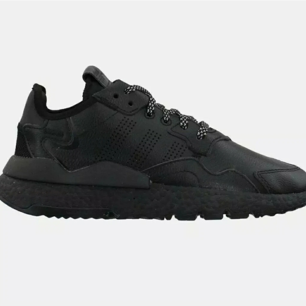 Adidas Nite Jogger Size 5Y = 6.5 Womens Kids Sneakers Shoes Casual Black EG5837